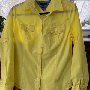 Tommy Hilfiger Yellow Shirt with Denim Accents